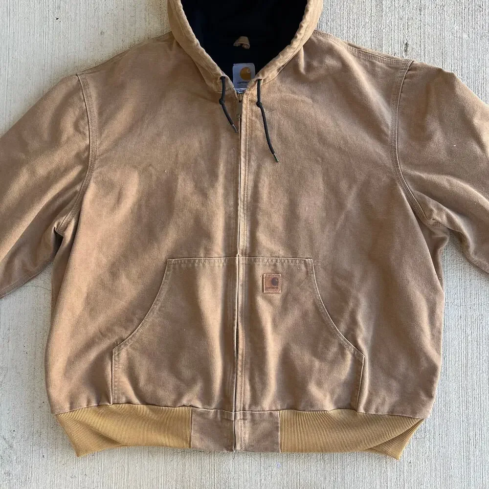 Carhartt J25 CML brown hooded work wear jacket